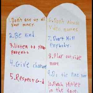 Obrázek '10 Commandments To A 11 Year Old'