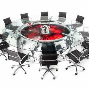 Obrázek 'Boeing 747 Jumbo Jet Engine turned into conference table'