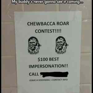 Obrázek 'Chewbacca Roar Contest'