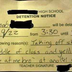 Obrázek 'Getting Detention Like A Man Meme'