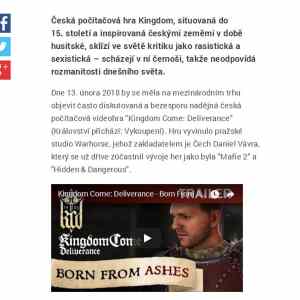 Obrázek 'Kingdom Come je rasisticka hra'