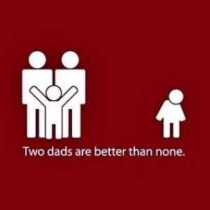 Obrázek 'Two dads are better than none'