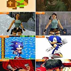 Obrázek 'Videogame characters then and now'