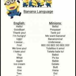 Obrázek ' Minion language'