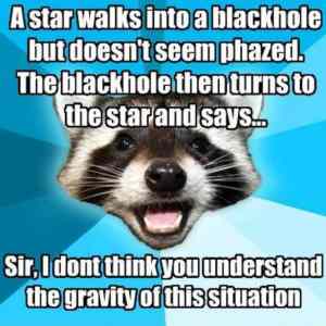 Obrázek 'a star walks into a blackhole'