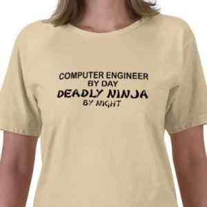 Obrázek 'computer engineer deadly ninja tshirt'