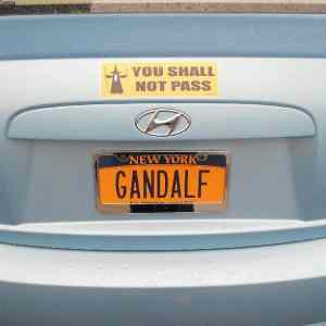 Obrázek 'gandalf license plate'