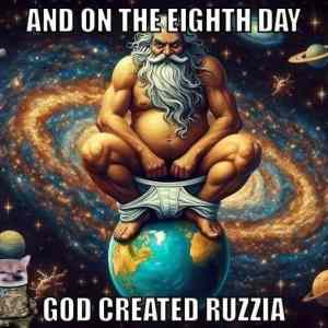 Obrázek 'god created russia'