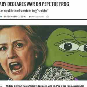 Obrázek 'hillary vs Pepe'