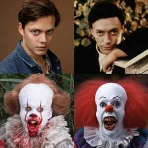 Obrázek 'how similar a young Tim Curry and Bill Skarsgard are'