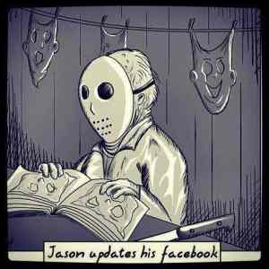 Obrázek 'jason updates his facebook'