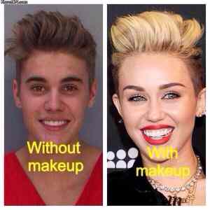 Obrázek 'justin bieber with makeup'