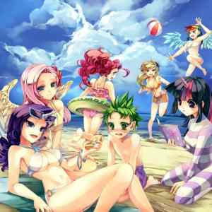 Obrázek 'my little pony on the beach'