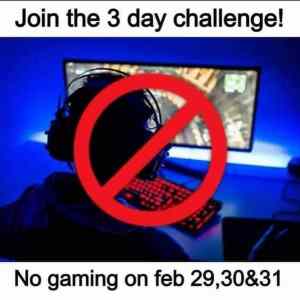 Obrázek 'no gaming challenge '