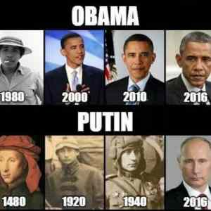 Obrázek 'obama vs putin aging'