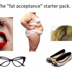 Obrázek 'starter pack fat acceptance'