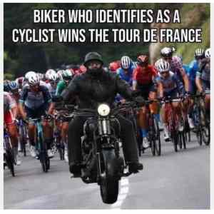 Obrázek 'tour de france vyhral motorkar identifikujici se jako cysklista'