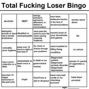 Obrázek 'udeleje si loser bingo'