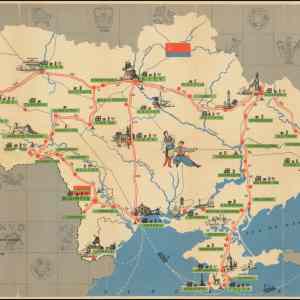 Obrázek 'ukrainska SSR turisticka mapa'