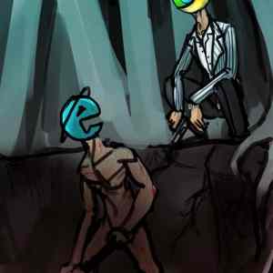 Obrázek 'what downloading chrome using IE is like'