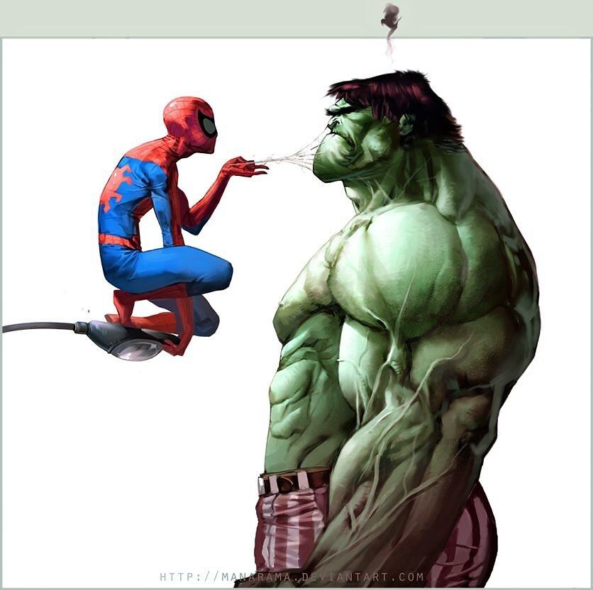 Obrázek -spiderman-hulk -