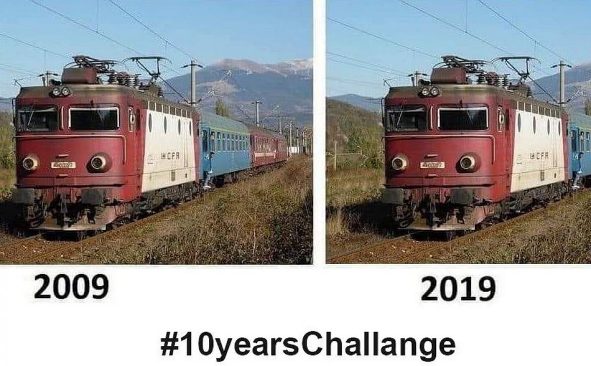 Obrázek 10 years challenge-vlaky na Slovensku