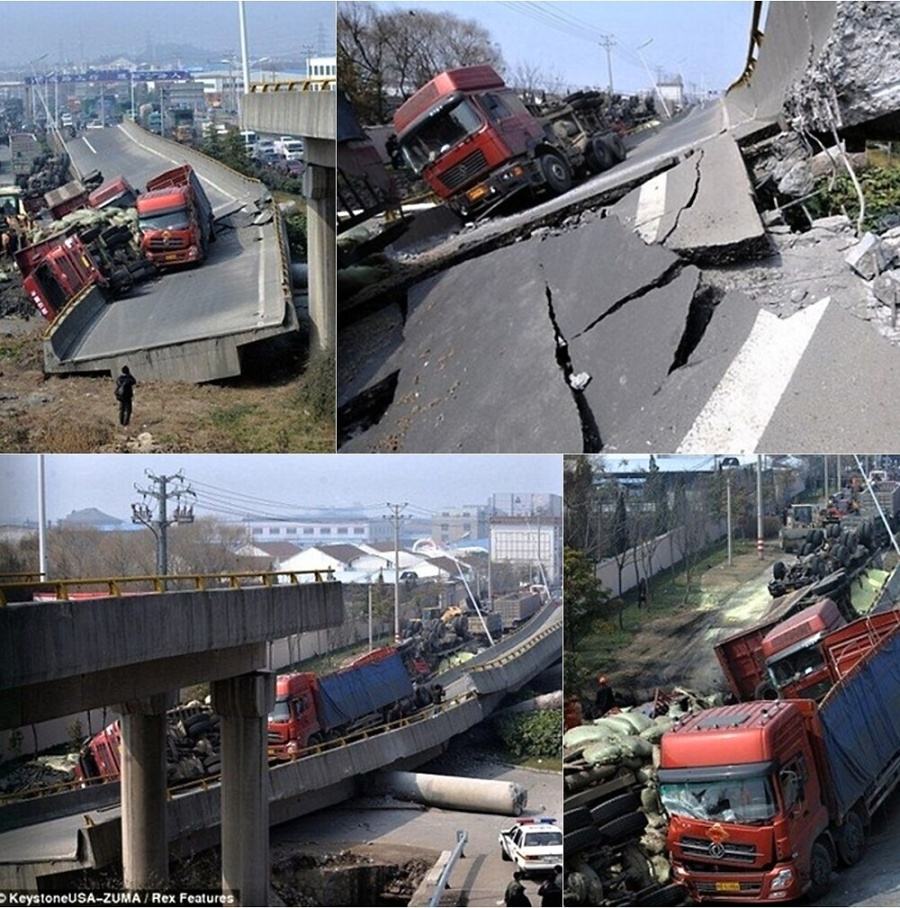 Obrázek Automobile Overpass Collapse in China