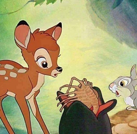 Obrázek Bambi a Thumper cumi na facehuggera