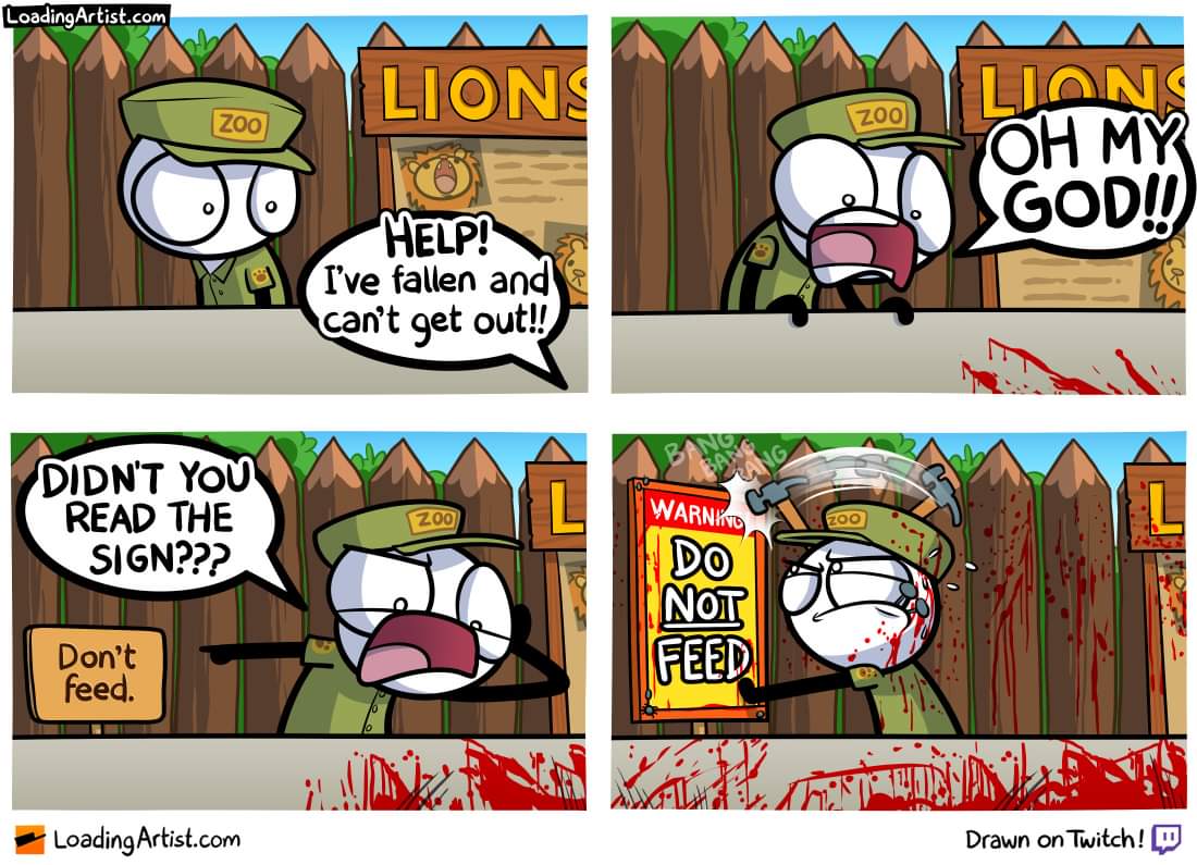 Obrázek Dont feed the lions