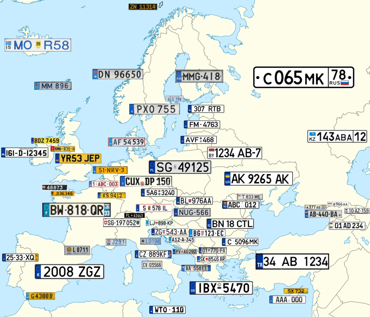 Roumen v Rouming Z bavn A Zaj mav Obr zky European License Plates