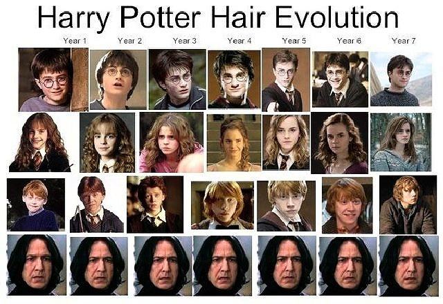 Obrázek Harry Potter Hair Evolution 24-01-2012