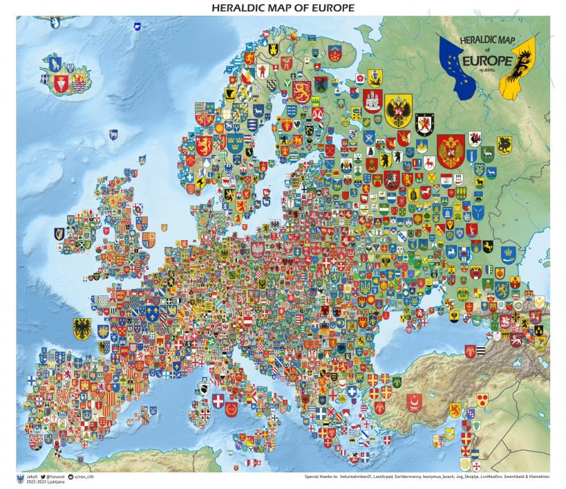 Obrázek Heraldic Map of Europe