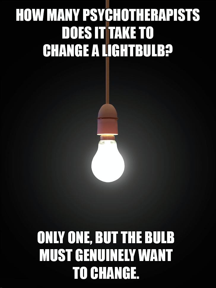 Obrázek How many psychotherapists does it take to change a lightbulb