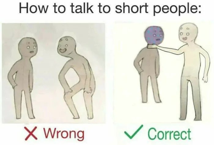 Obrázek How to takl to short people