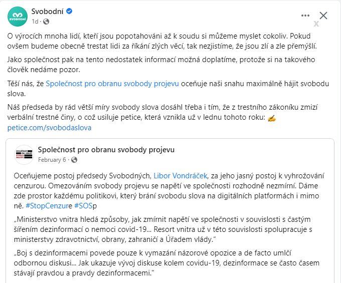 Obrázek Jen dezolati odmitaji svobodu slova a popiraji rozum