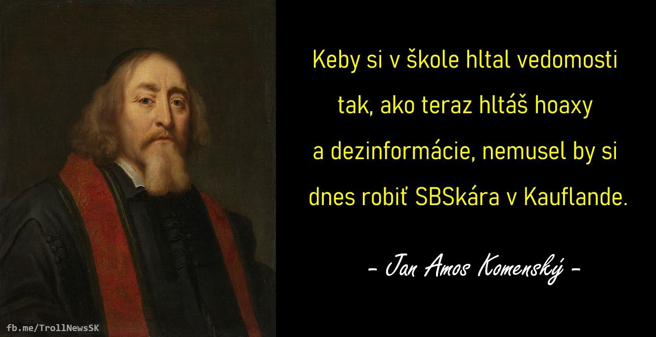 Obrázek Komensky o dolezitosti vzdelania