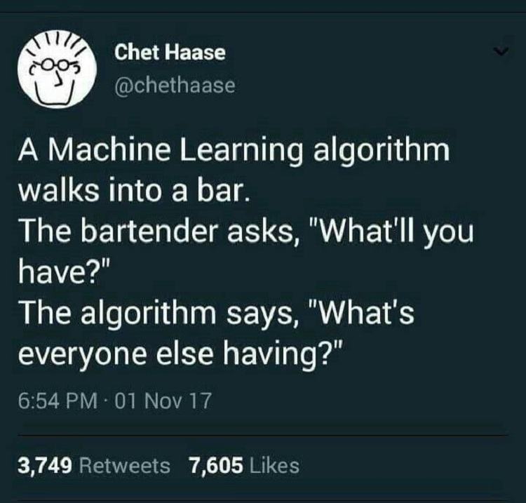 Obrázek LM algorithm walks into bar