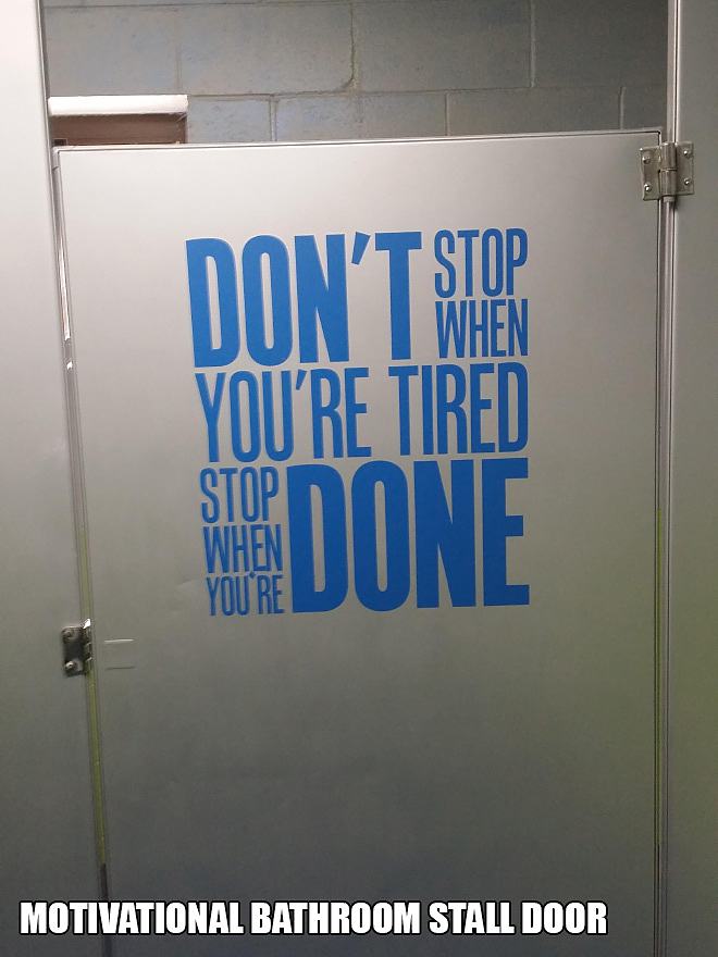 Obrázek Motivational Bathroom Stall Door