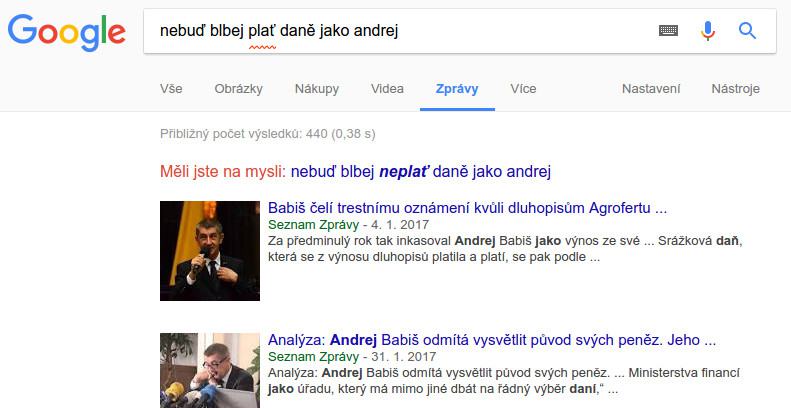 Obrázek Nebud blbej - uz i Google vi