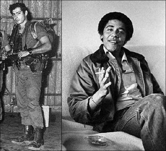 Obrázek Netanjahu vs. Obama v mladi
