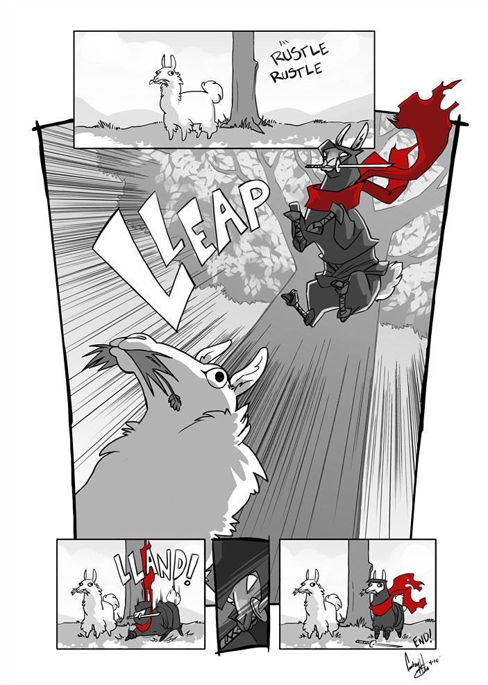 Obrázek Ninja Llama Attack by hellcorpceo
