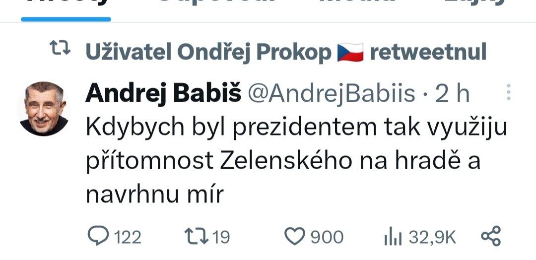 Obrázek Ondrej Prokop netusi koho retweetnul