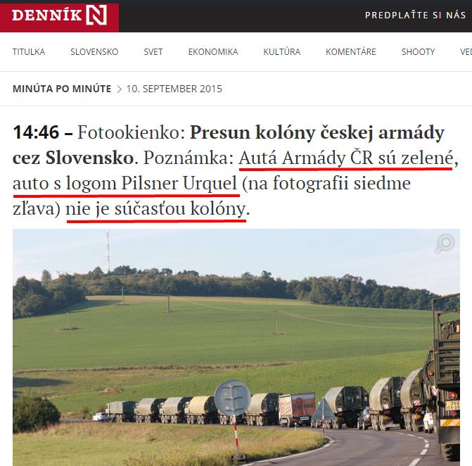 Obrázek Presun kolony ceskej armady cez Slovensko