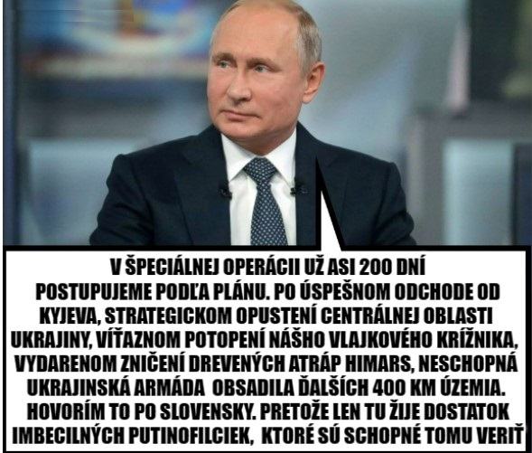 Obrázek Putin exkluzivne v slovenskom jazyku