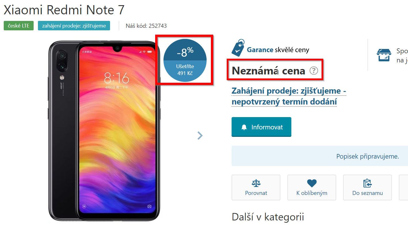 Obrázek Redmi7 SlevaZNeznameCeny