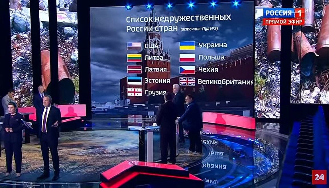 Obrázek Rossiya 1 TV channel list of unfriendly countries