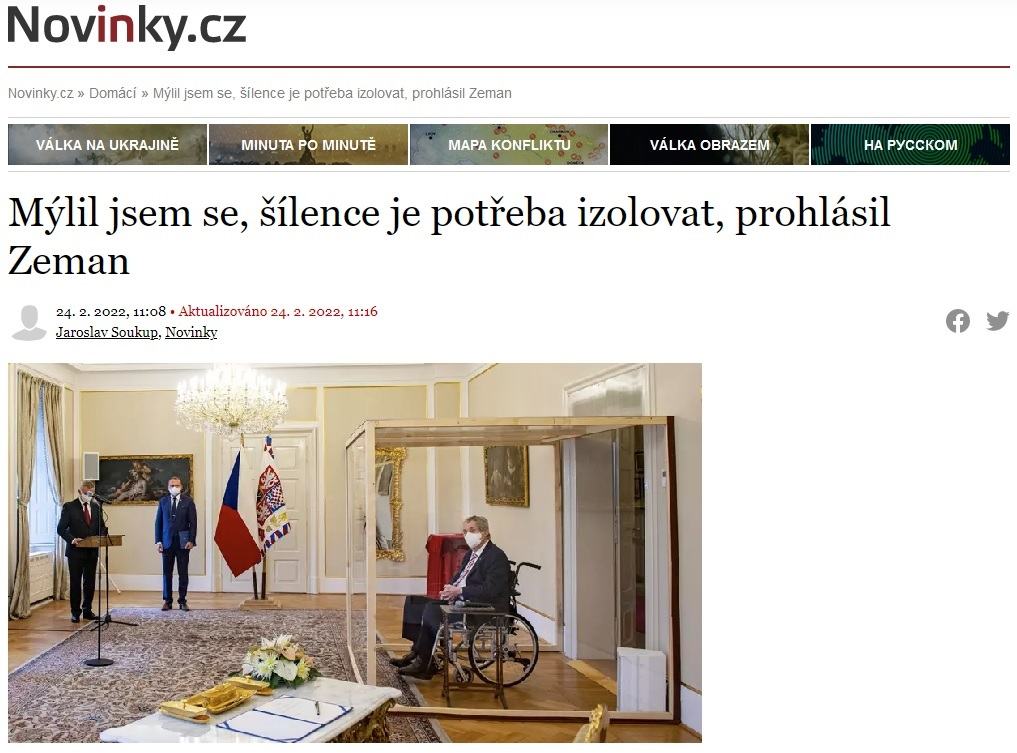 Obrázek Trochu neaktualni Silenec Zeman