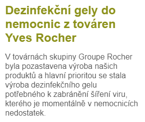 Obrázek Yves Rocher viru je nedostatek