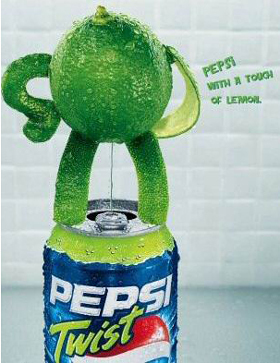 Obrázek ako sa dostane citron do Pepsi Twist
