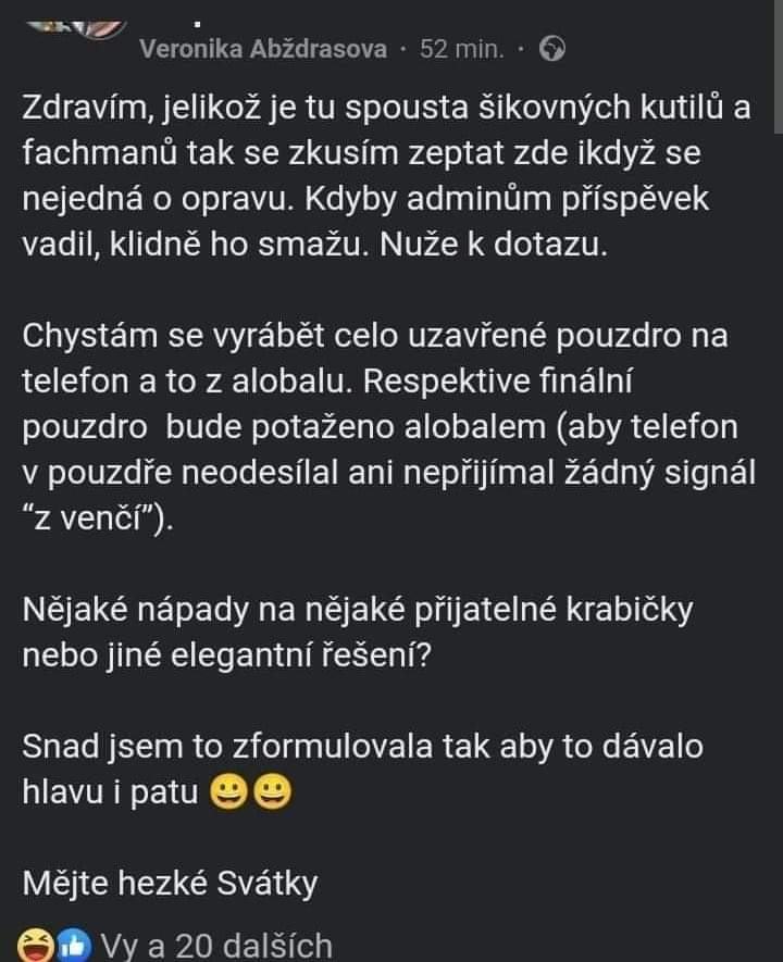 Obrázek alobalove cepicky a alobalove pouzdro